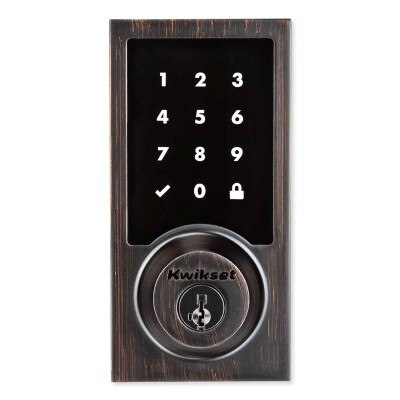 Kwikset Home Connect 918 Touch Screen Smart Lock, Z-Wave, Contemporary with Deadbolt, Venetian Bronze